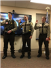 Three officers swearing in