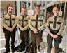 Four new Polk County deputies in the Government Center.