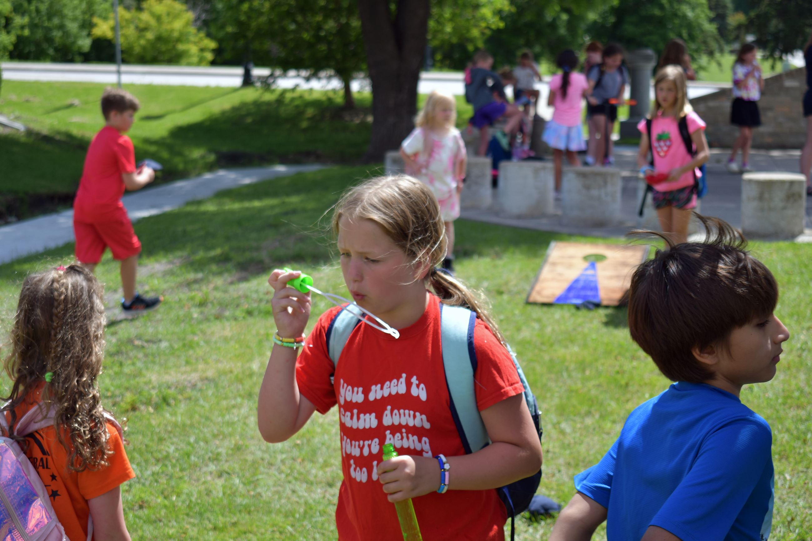Girl Blowing Bubbles