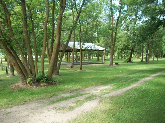 Roadside Park Shelter Among the Trees